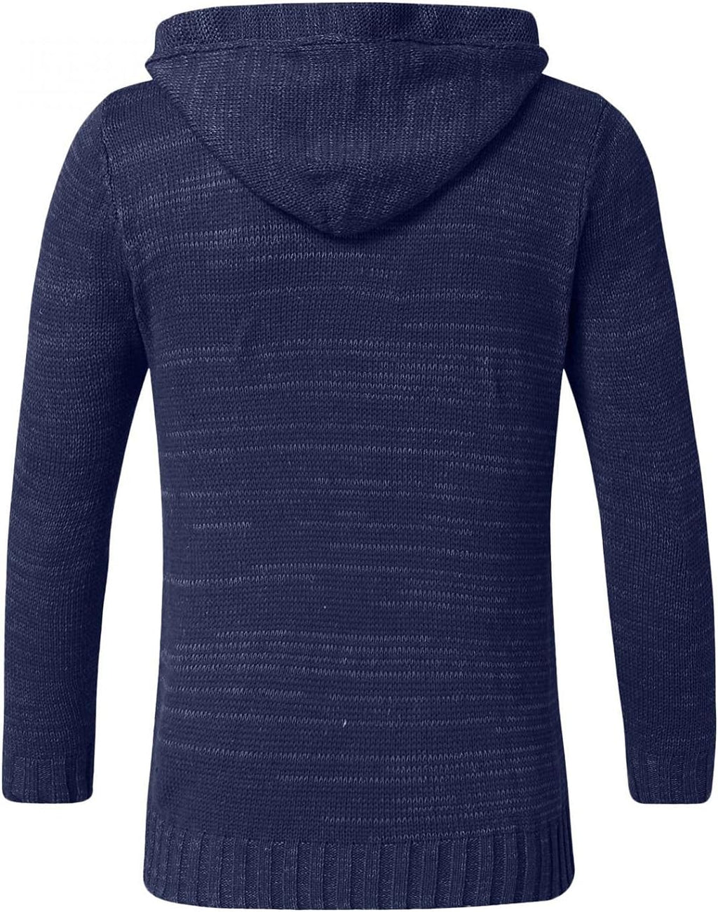 Mens Knitted Hoodies Pullover Casual Long Sleeve Turtleneck Hipster Gym Drawstring Sweaters Sweatshirt